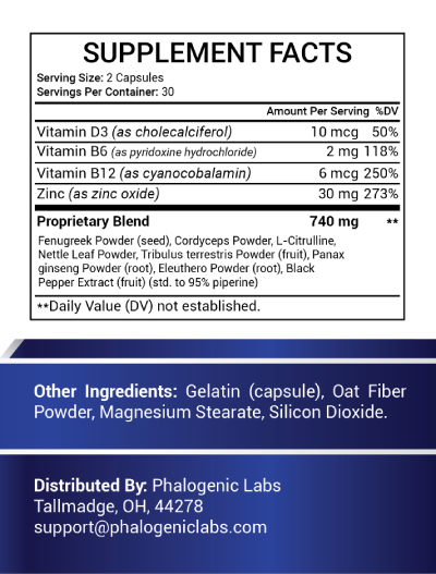 Testovate X7 ingredients